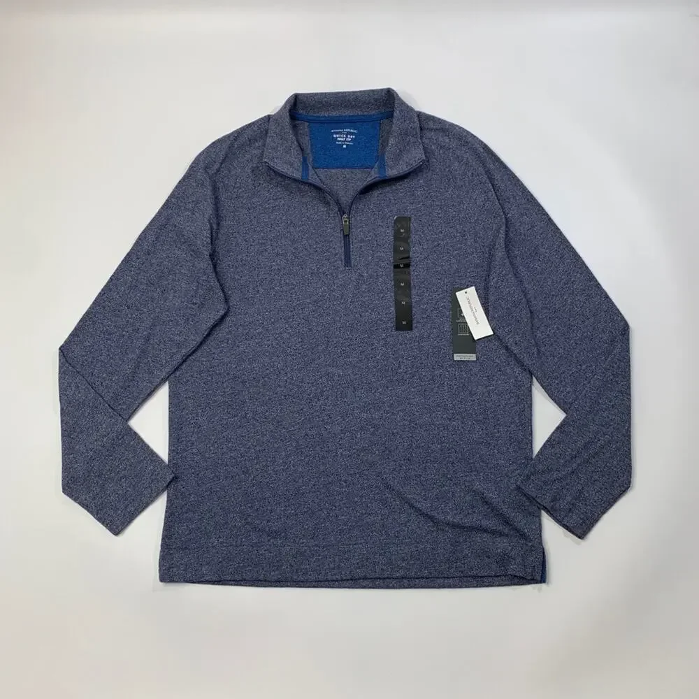 Banana Republic Pullover Mens M Medium Navy Quick Dry Half Zip Performance